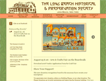 Tablet Screenshot of longbeachhistoricalsociety.org